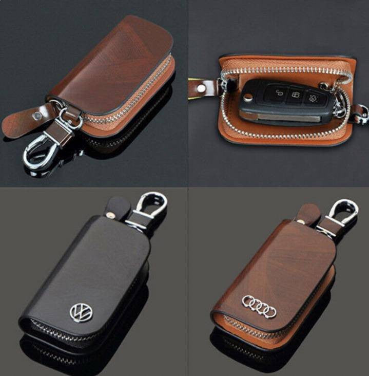 Car Leather Key Case Holder Car Accessories keychain cover for car remote
