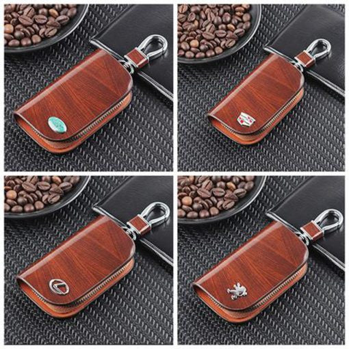 Car Leather Key Case Holder Car Accessories keychain cover for car remote