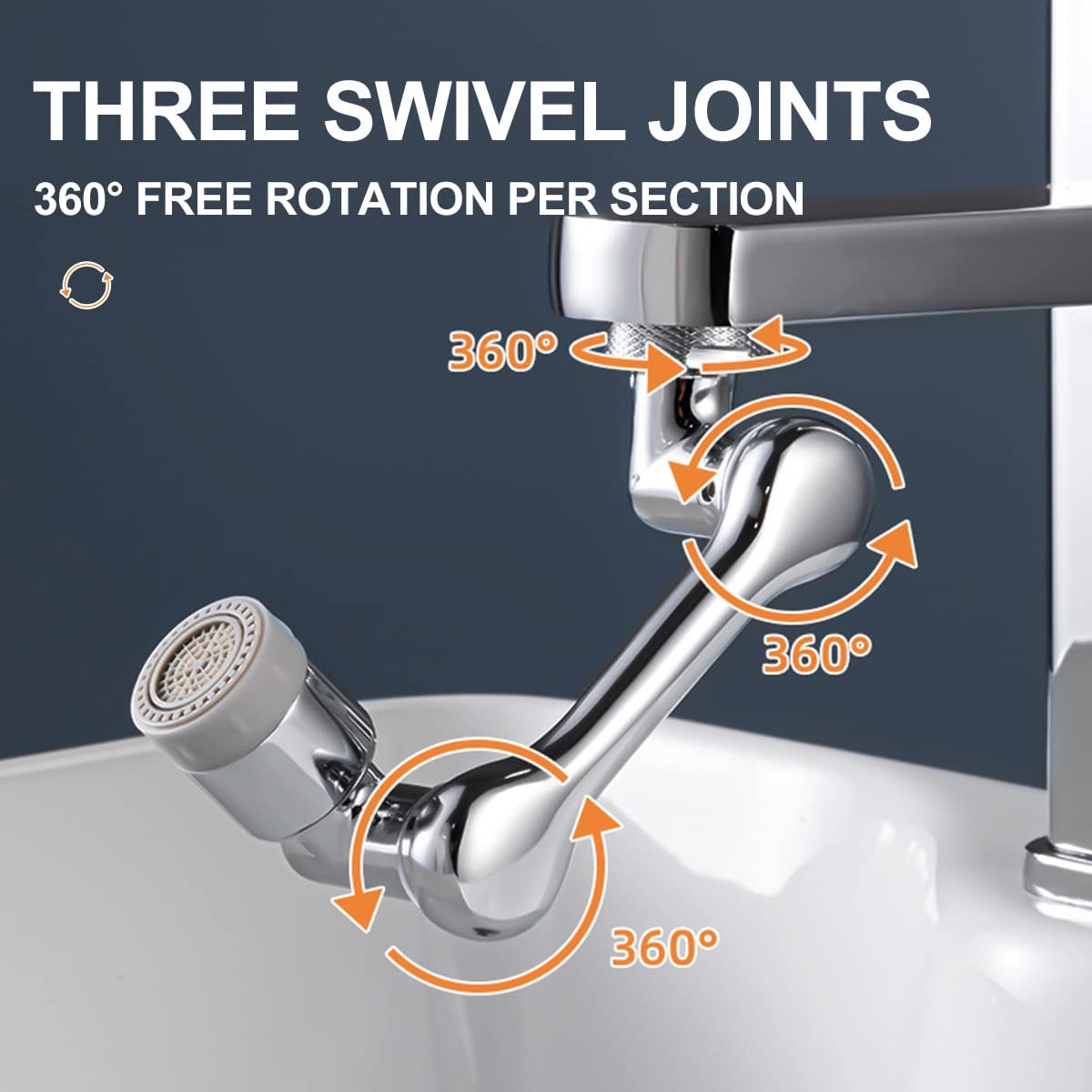 Universal Faucet Aerator - Wide 1080° Motion
