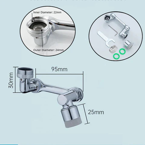 Universal Faucet Aerator - Wide 1080° Motion